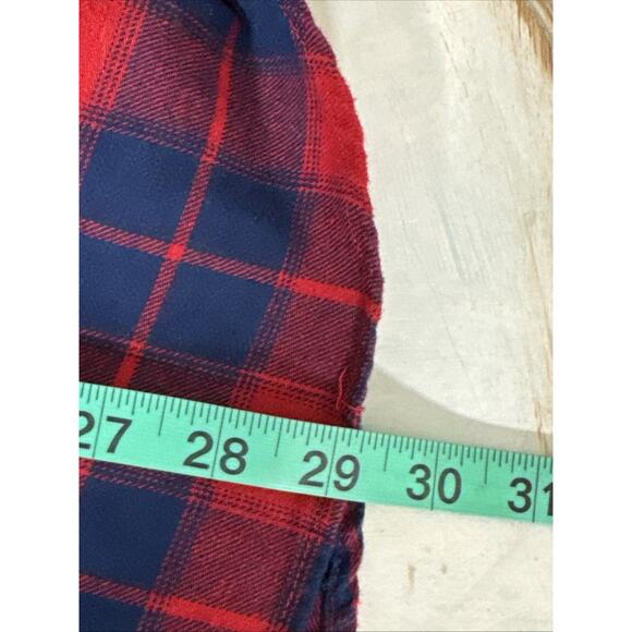 Old Navy Men’s Red And Navy Plaid Flannel Size XL - Picture 11 of 11
